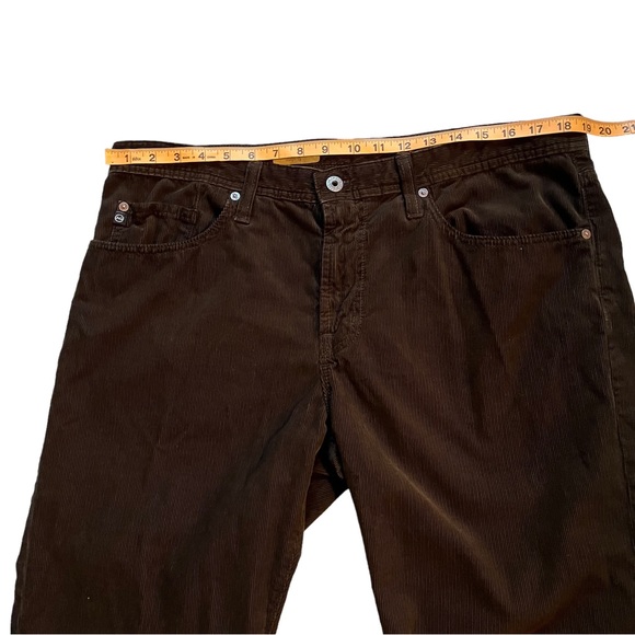 AG Adriana Goldschmied Protege Straight-Leg Brown Corduroy Jeans - Picture 4 of 13